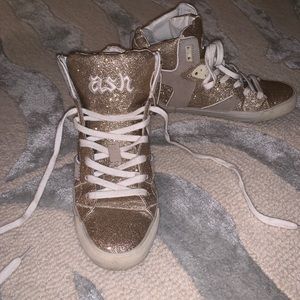 ASH limited edition gold glitter sneakers